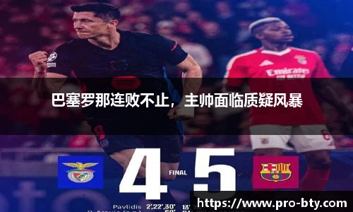 巴塞罗那连败不止，主帅面临质疑风暴